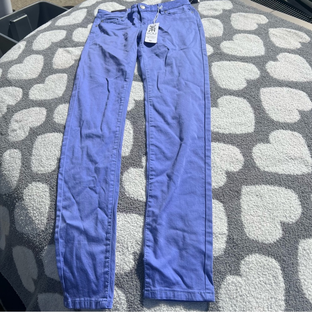 NWT Celebrity Pink Dare You Colors Skinny Jeans in Deep Periwinkle Size 3
